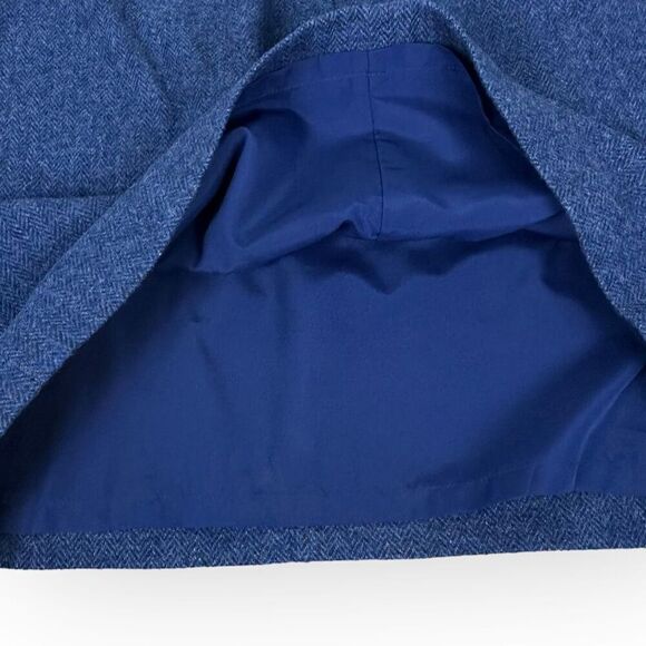 Talbots Herringbone Shetland Wool Blue Skirt size 6P - Picture 7 of 8